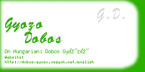 gyozo dobos business card